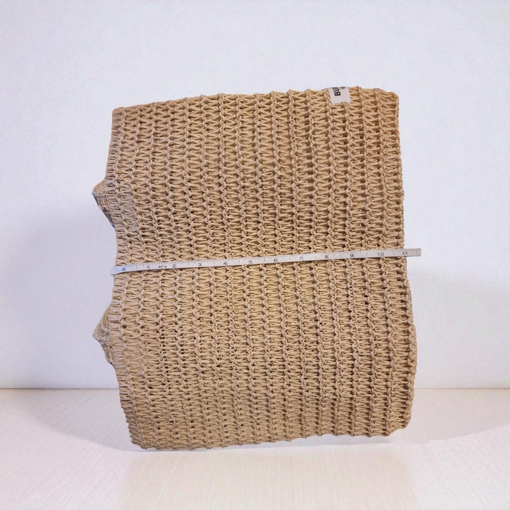 Burberry Elegant Tan Woven Tote Bag - NWOT - Picture 5 of 5